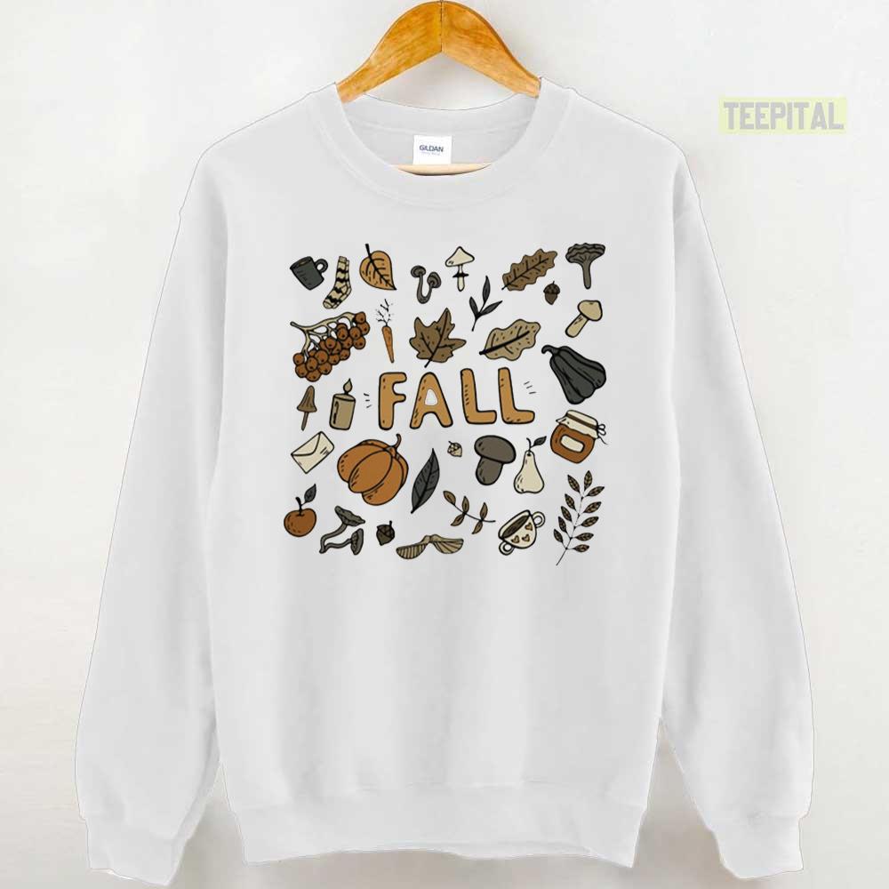 Fall Doodles Autumn Doodles Thanksgiving Sweatshirt Fall Doodles Autumn Doodles Thanksgiving Sweatshirt