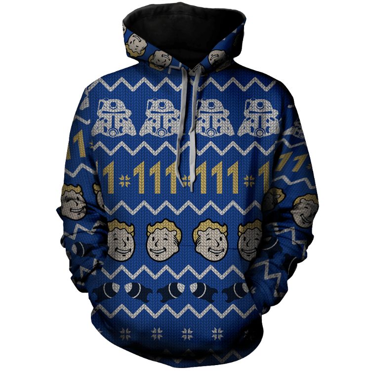 Fallout Bunker Holiday All Over Print Unisex Hoodie Fallout Bunker Holiday All Over Print Unisex Hoodie