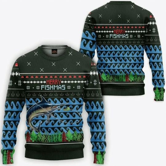 Fishing Time Together 3D Christmas Sweater Fishing Time Together 3D Christmas Sweater