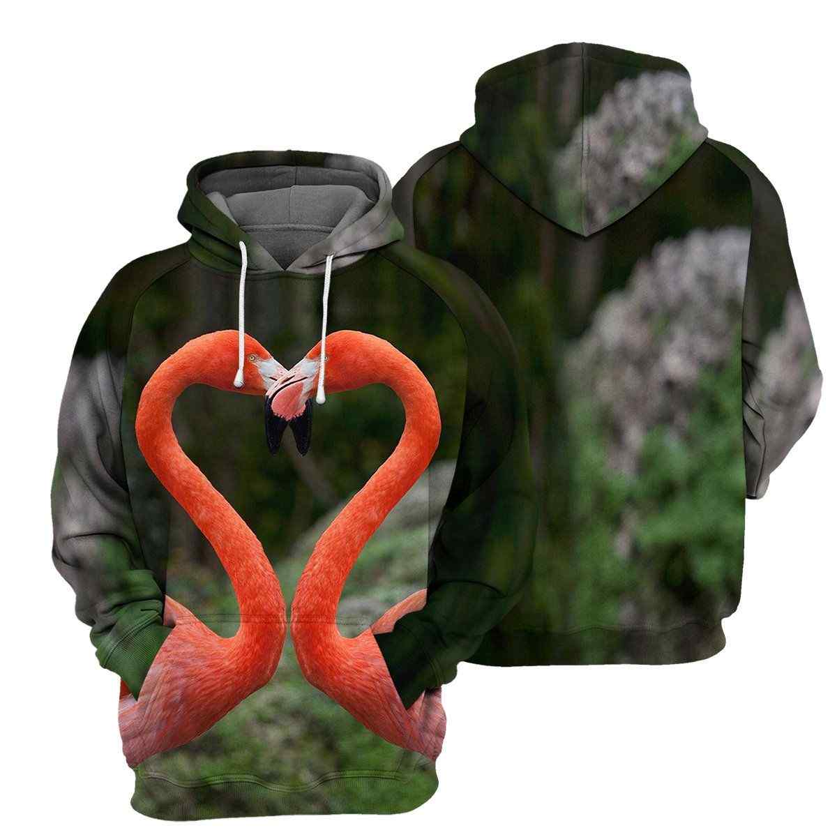 Flamingo All Over Print Unisex Hoodie Flamingo All Over Print Unisex Hoodie