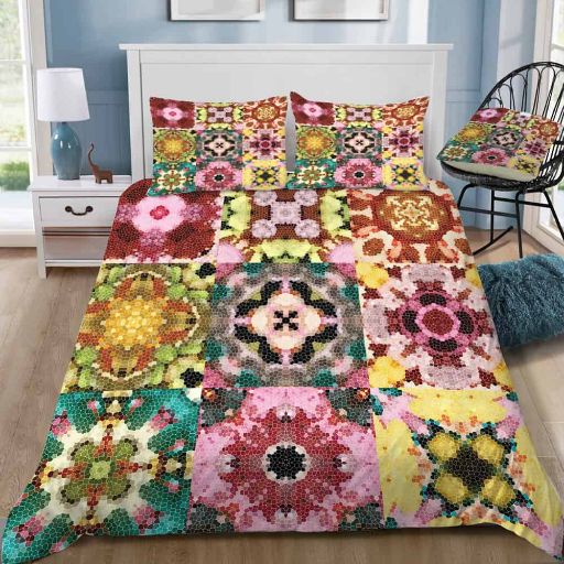 Floral Cross Stitch Bedding Set Floral Cross Stitch Bedding Set