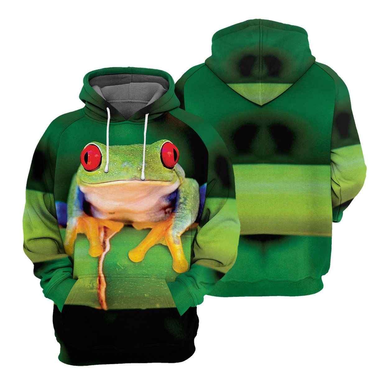 Frog All Over Print Unisex Hoodie Frog All Over Print Unisex Hoodie