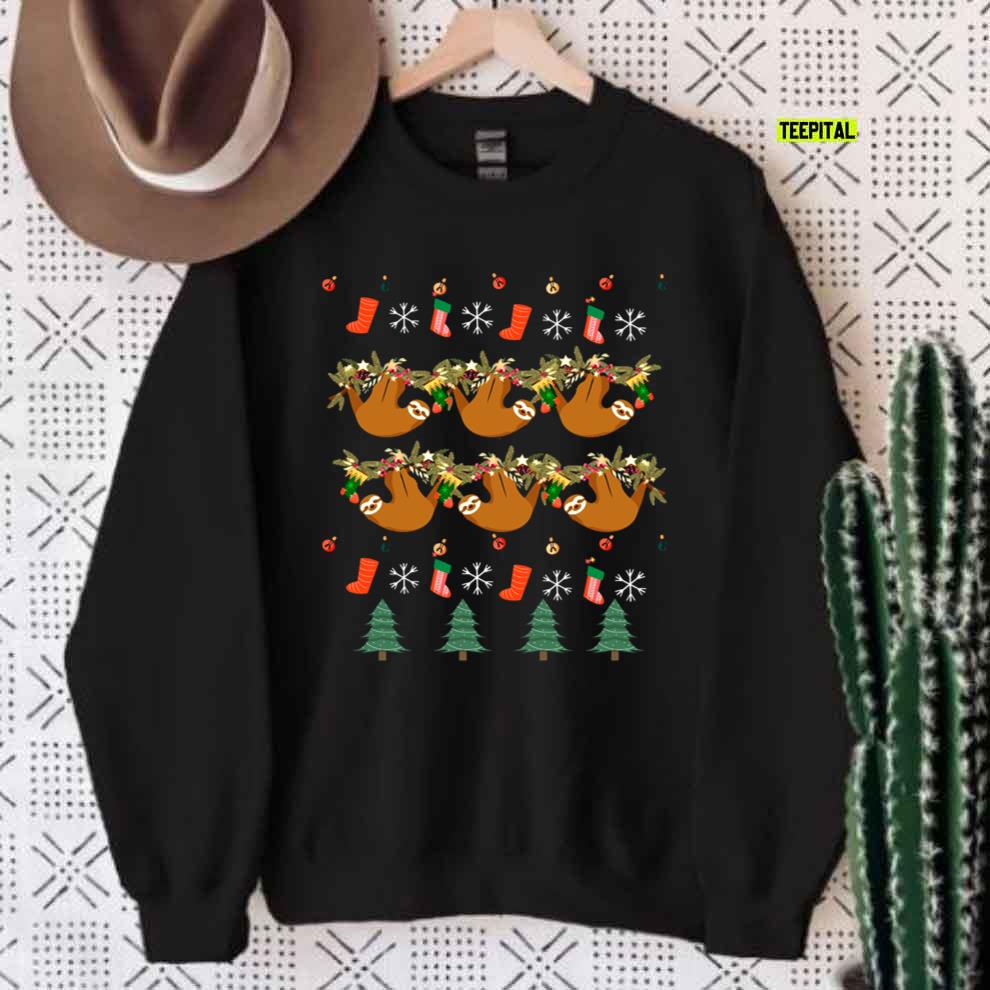 Funny Sloth Ugly Christmas Sweatshirt Funny Sloth Ugly Christmas Sweatshirt
