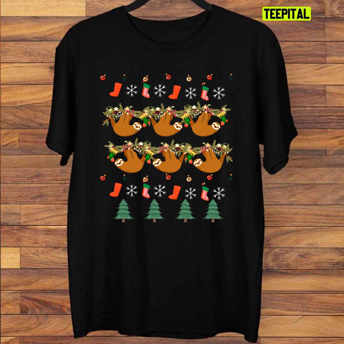 Funny Sloth Ugly Christmas Sweatshirt Funny Sloth Ugly Christmas Sweatshirt