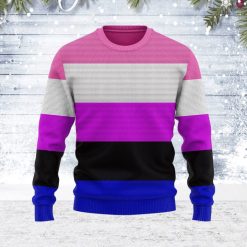 Genderfluid Pride Flag Awesome Christmas 3D Sweater