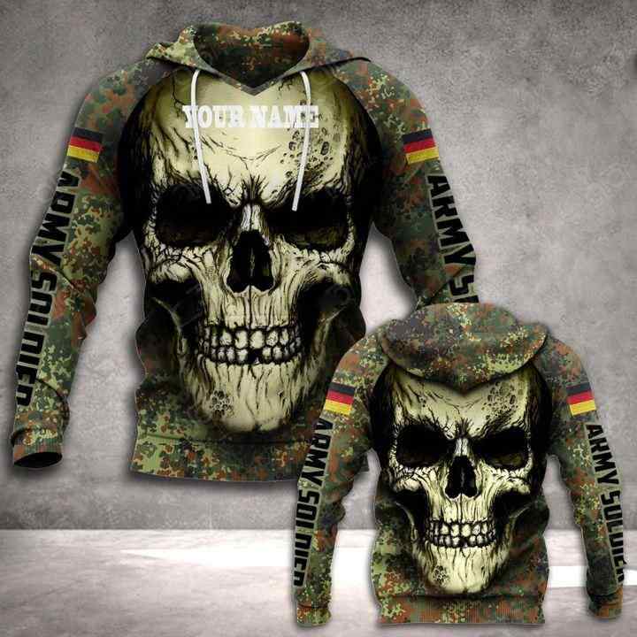 Germany Army Skull Camo Personalized All Over Printed US Unisex Size Hoodie Germany Army Skull Camo Personalized All Over Printed US Unisex Size Hoodie