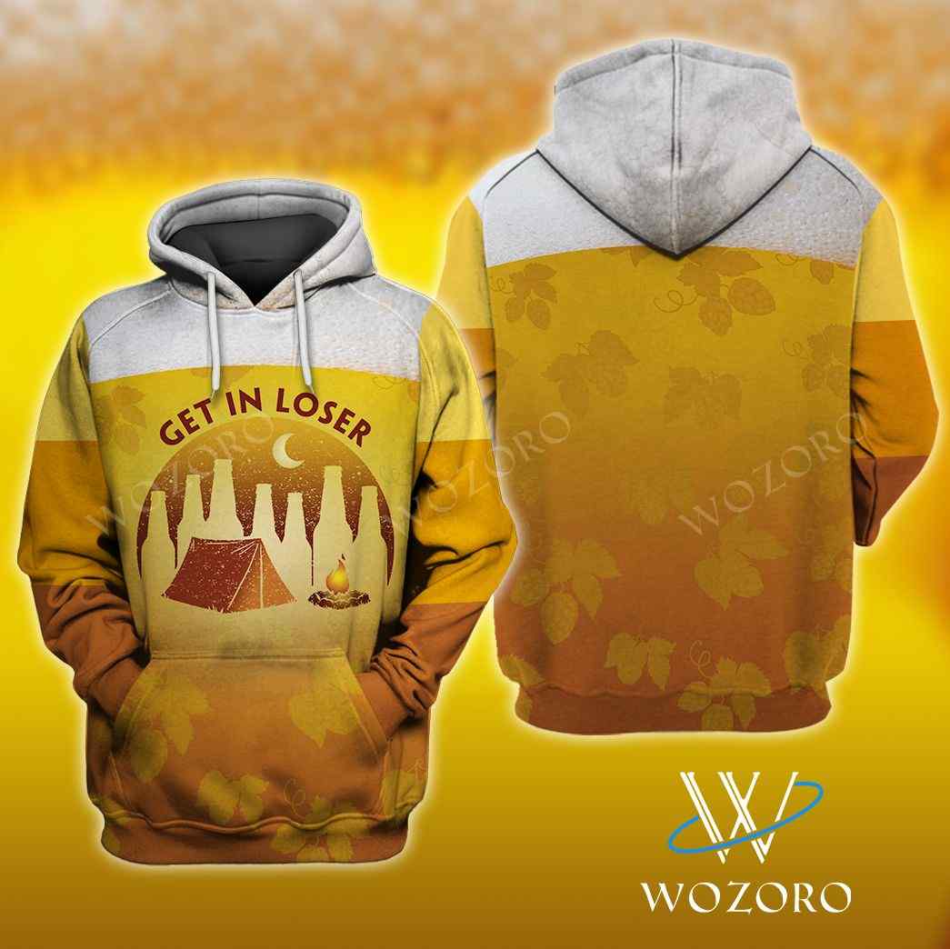 Get In Loser Beer Yellow Camping Get In Loser Beer Yellow Camping
