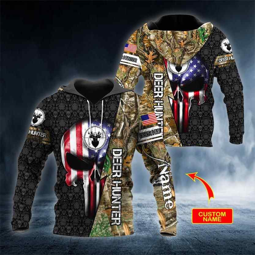 Ghost US Deer Hunter Skull Personalized All Over Printed US Unisex Size Hoodies Ghost US Deer Hunter Skull Personalized All Over Printed US Unisex Size Hoodies