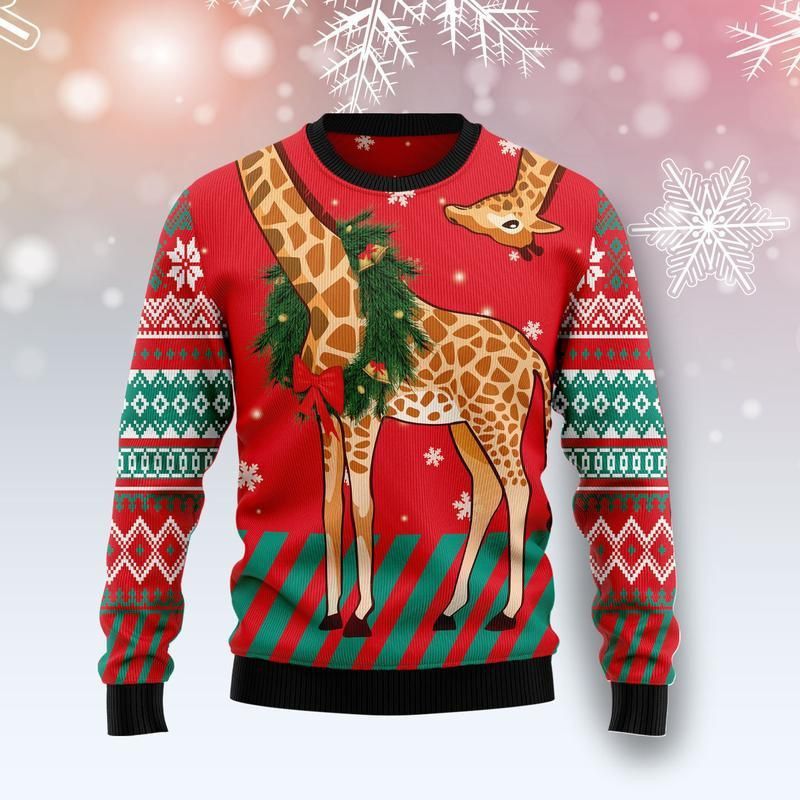 Giraffe Lovely Awesome Christmas 3D Sweater Giraffe Lovely Awesome Christmas 3D Sweater