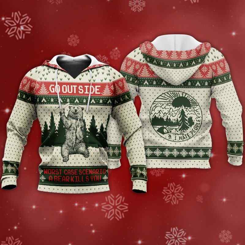 Go Outside Worst Case Knitting Pattern Ugly Christmas Camping Go Outside Worst Case Knitting Pattern Ugly Christmas Camping