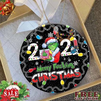Grinch Funny Christmas 2021 Ceramic Ornament Grinch Funny Christmas 2021 Ceramic Ornament