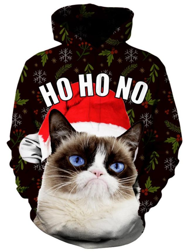 Grumpy Cat Christmas Pullover And Zipped 3D Hoodie Grumpy Cat Christmas Pullover And Zipped 3D Hoodie