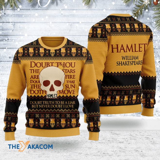 Hamlet William Shakespeare Awesome Christmas 3D Sweater Hamlet William Shakespeare Awesome Christmas 3D Sweater