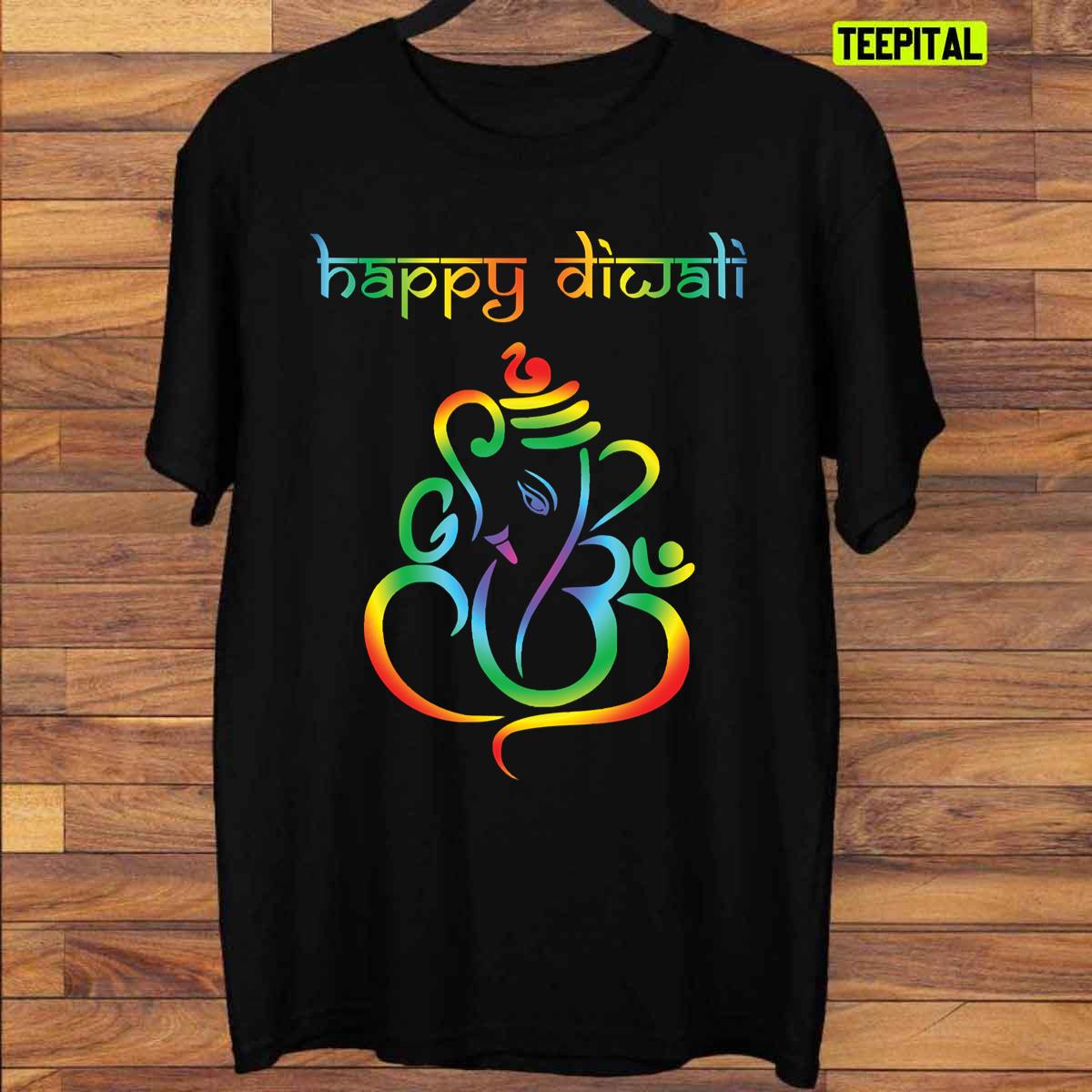 Happy Diwali Colourful Lord Ganesha T-Shirt Happy Diwali Colourful Lord Ganesha T-Shirt