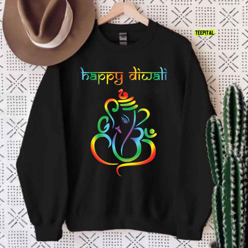 Happy Diwali Colourful Lord Ganesha T-Shirt Happy Diwali Colourful Lord Ganesha T-Shirt