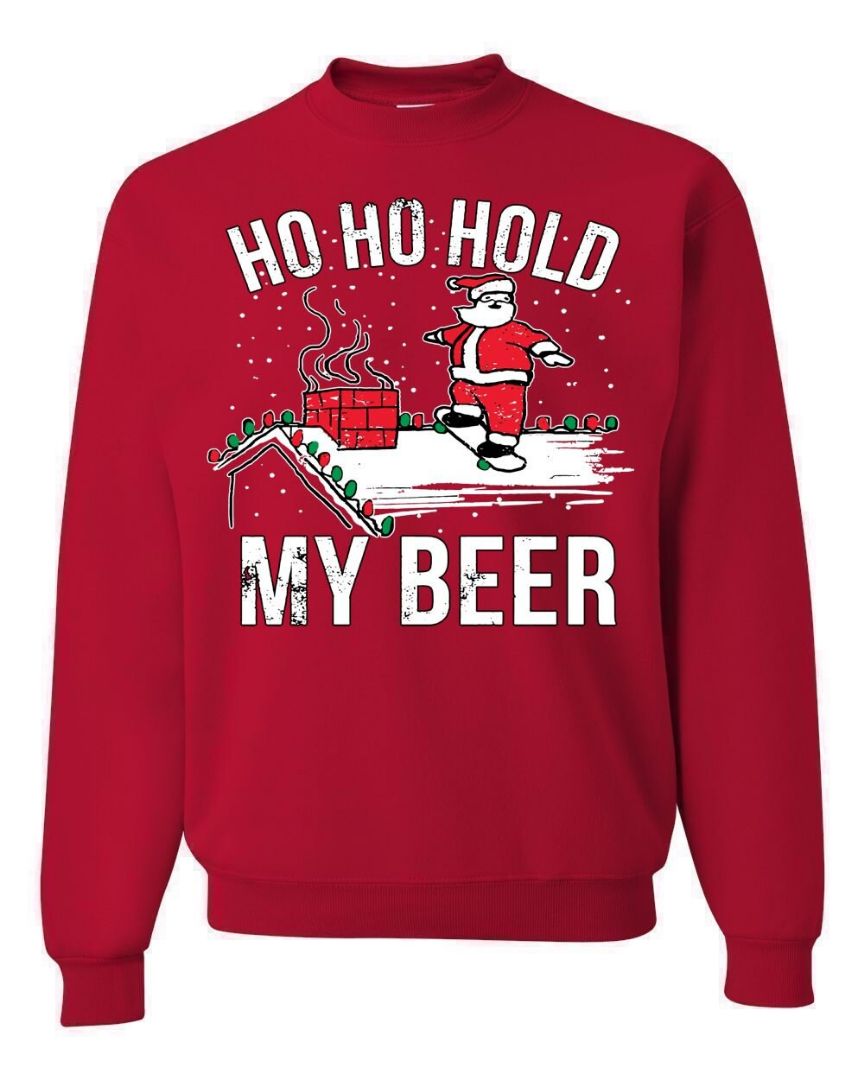 Ho Ho Hold My Beer Santa Claus Christmas Sweater Ho Ho Hold My Beer Santa Claus Christmas Sweater
