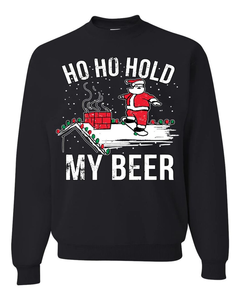 Ho Ho Hold My Beer Santa Claus Christmas Sweater Ho Ho Hold My Beer Santa Claus Christmas Sweater