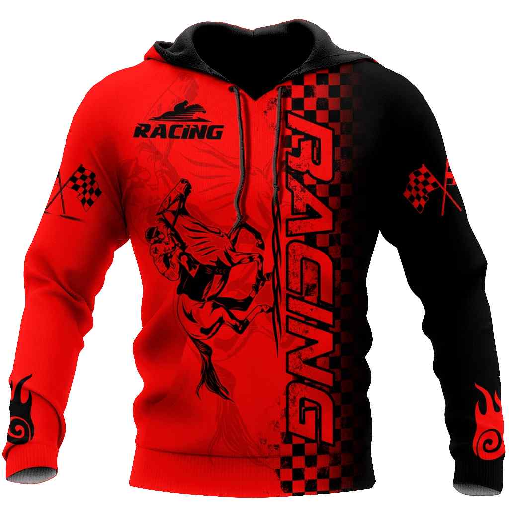 Horse Racing All Over Printed Unisex Hoodie Horse Racing All Over Printed Unisex Hoodie