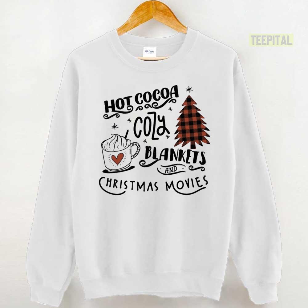Hot Cocoa Cozy Blankets Christmas Movies Buffalo Plaid Sweatshirt Hot Cocoa Cozy Blankets Christmas Movies Buffalo Plaid Sweatshirt