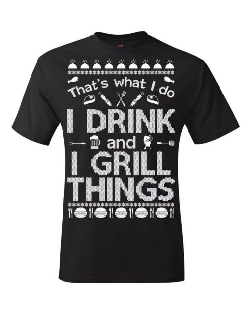 I Drink and I Grill Things Ugly Christmas Sweater