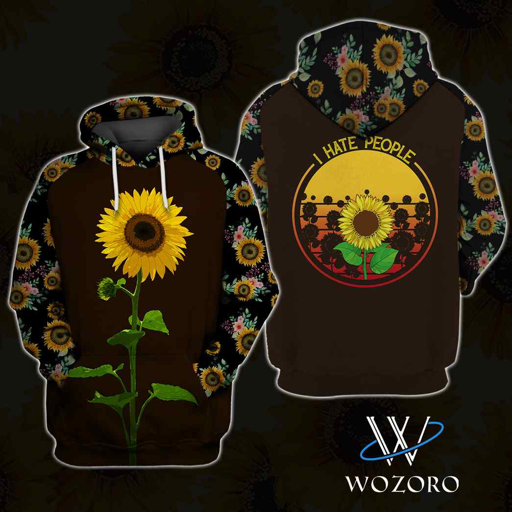 I Hate People Sun Flower Brown Hippie I Hate People Sun Flower Brown Hippie