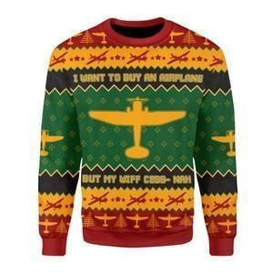 I Want To Buy An Airplane 3D Christmas Sweater I Want To Buy An Airplane 3D Christmas Sweater