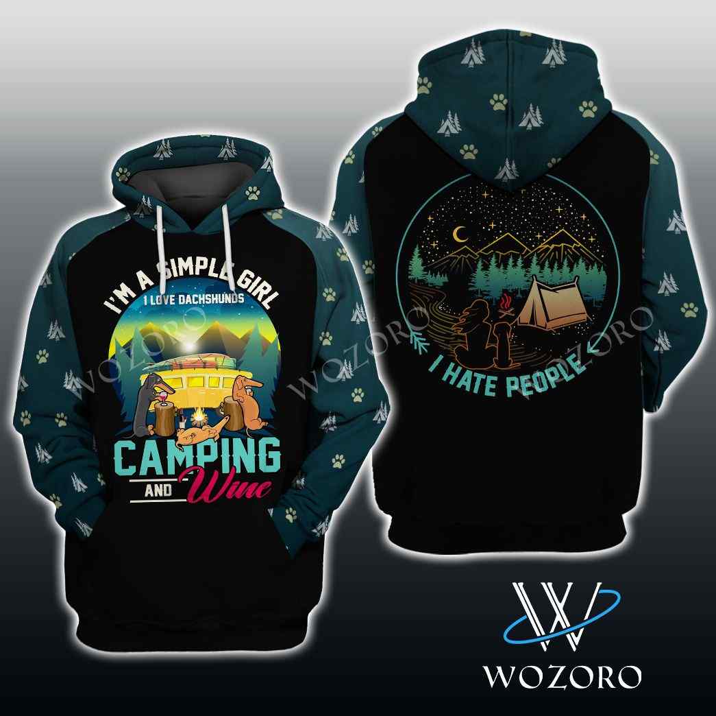 I'm A Simple Girl Dachshund Wine Camping I'm A Simple Girl Dachshund Wine Camping