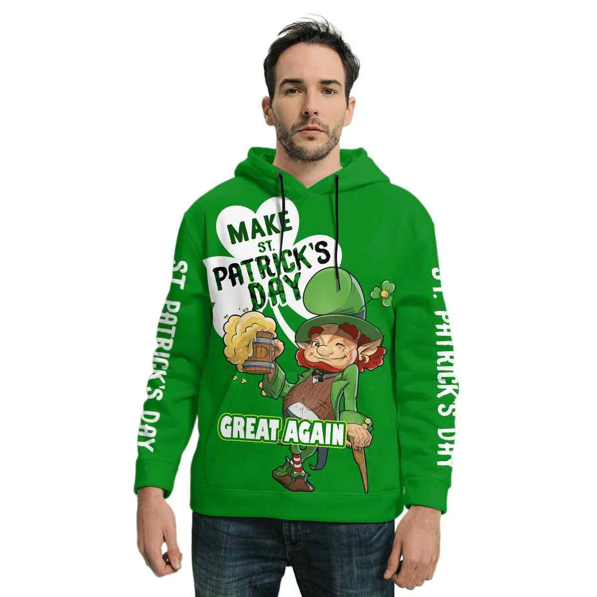 Irish St.Patrick Day All Over Printed Unisex Hoodie Irish St.Patrick Day All Over Printed Unisex Hoodie