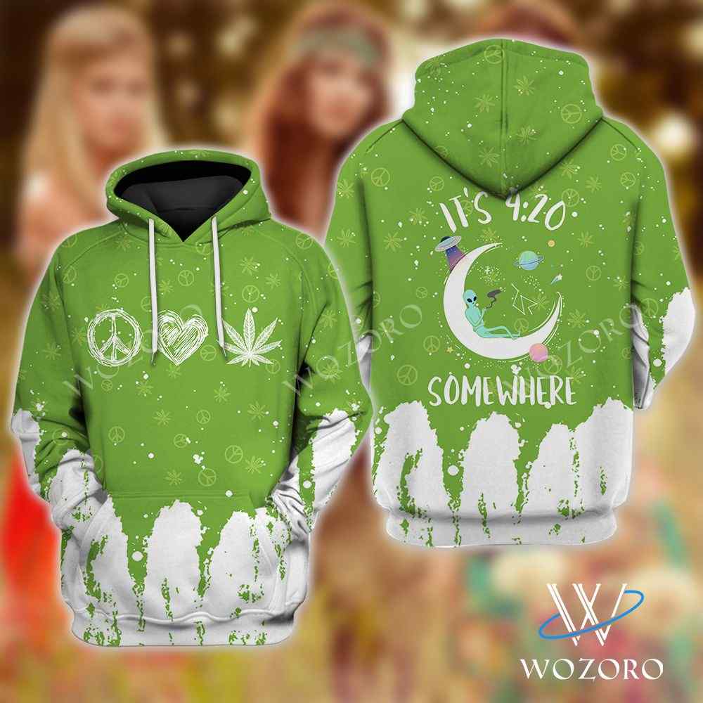 It's 420 Somewhere Alien Christmas Hippie It's 420 Somewhere Alien Christmas Hippie