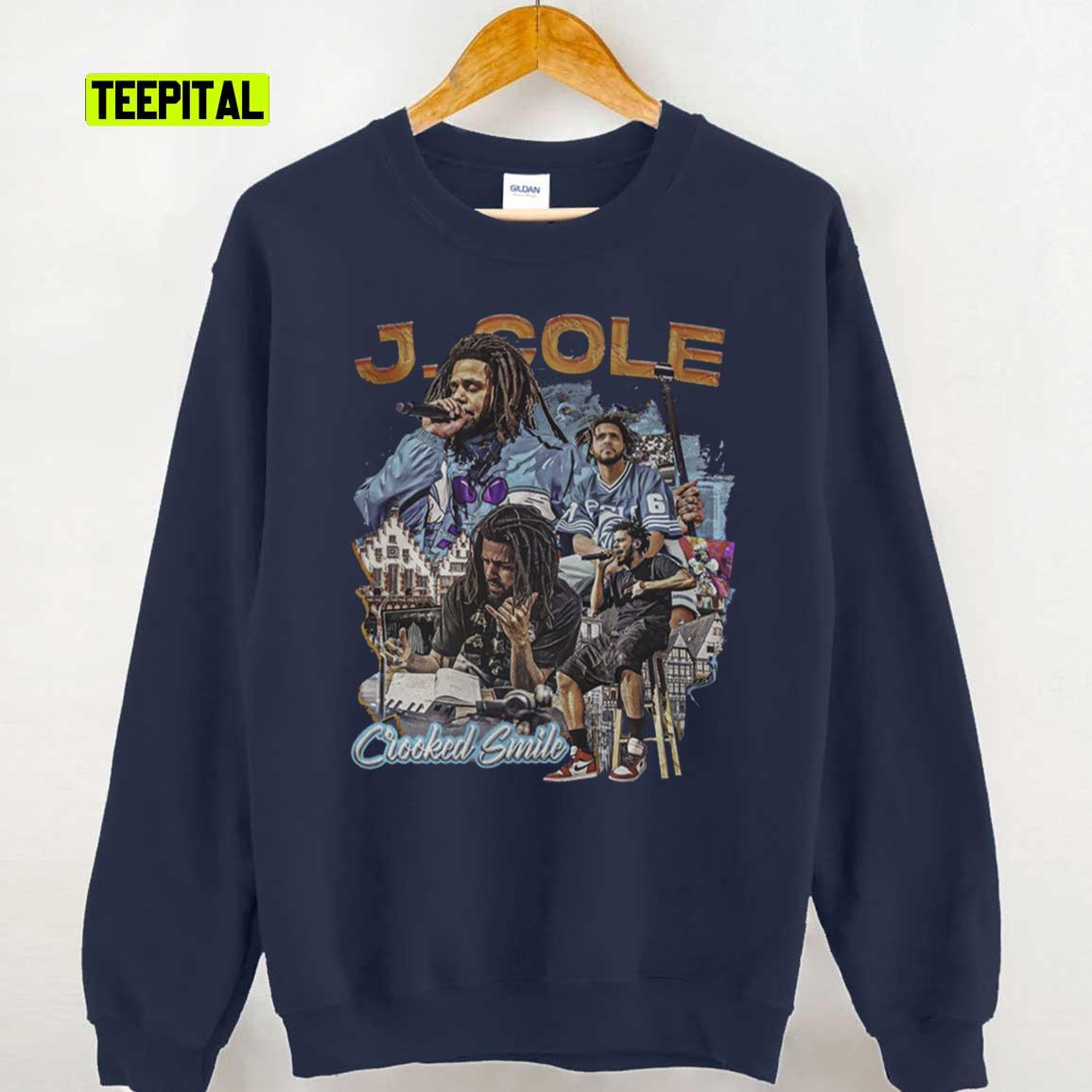 J Cole Crooked Rapper Vintage Bootleg Raptees 90s T-Shirt J Cole Crooked Rapper Vintage Bootleg Raptees 90s T-Shirt