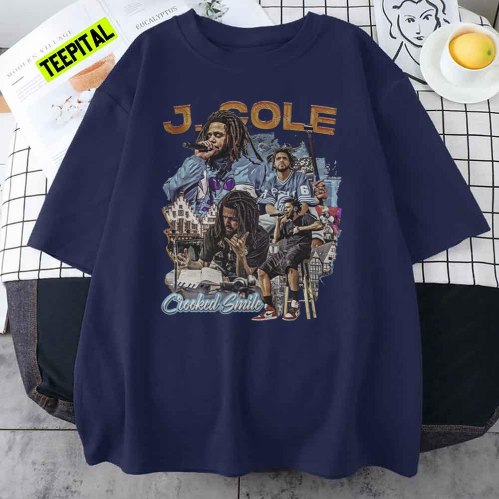J Cole Crooked Rapper Vintage Bootleg Raptees 90s T-Shirt J Cole Crooked Rapper Vintage Bootleg Raptees 90s T-Shirt