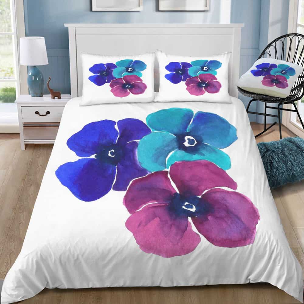 Jewel Tone Pansies Bedding Set Jewel Tone Pansies Bedding Set