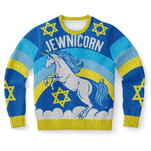 Jewnicorn Ugly Christmas Wool Knitted Sweater