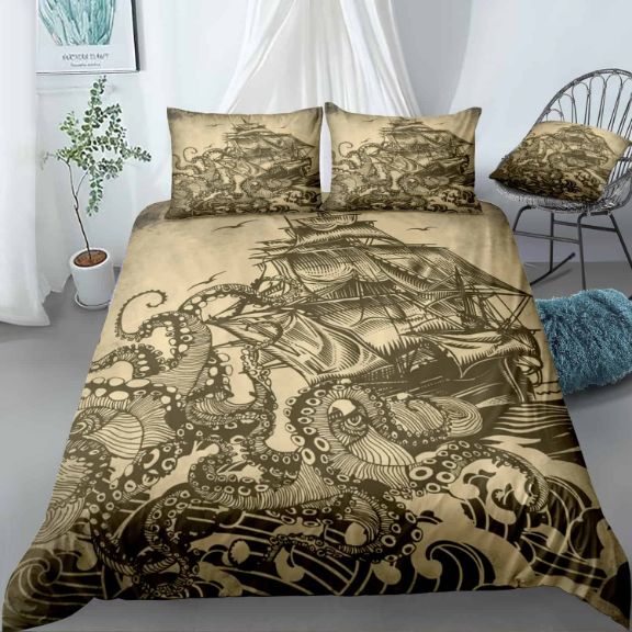 Kraken Ship Bedding Set Kraken Ship Bedding Set