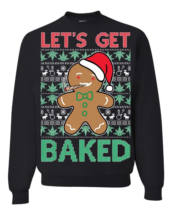 Lets Get Baked Ugly Christmas Sweater Lets Get Baked Ugly Christmas Sweater
