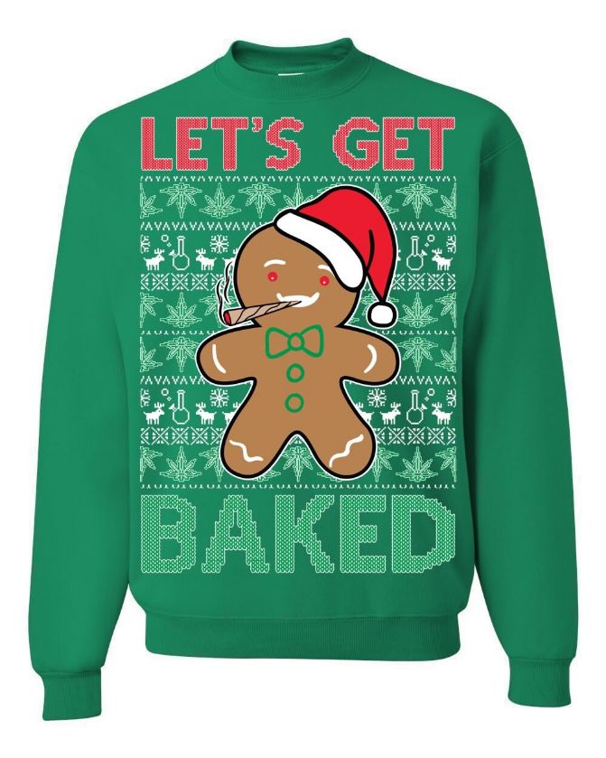 Lets Get Baked Ugly Christmas Sweater Lets Get Baked Ugly Christmas Sweater