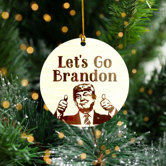 Let's Go Brandon Christmas Trump Ceramic Ornament Let's Go Brandon Christmas Trump Ceramic Ornament