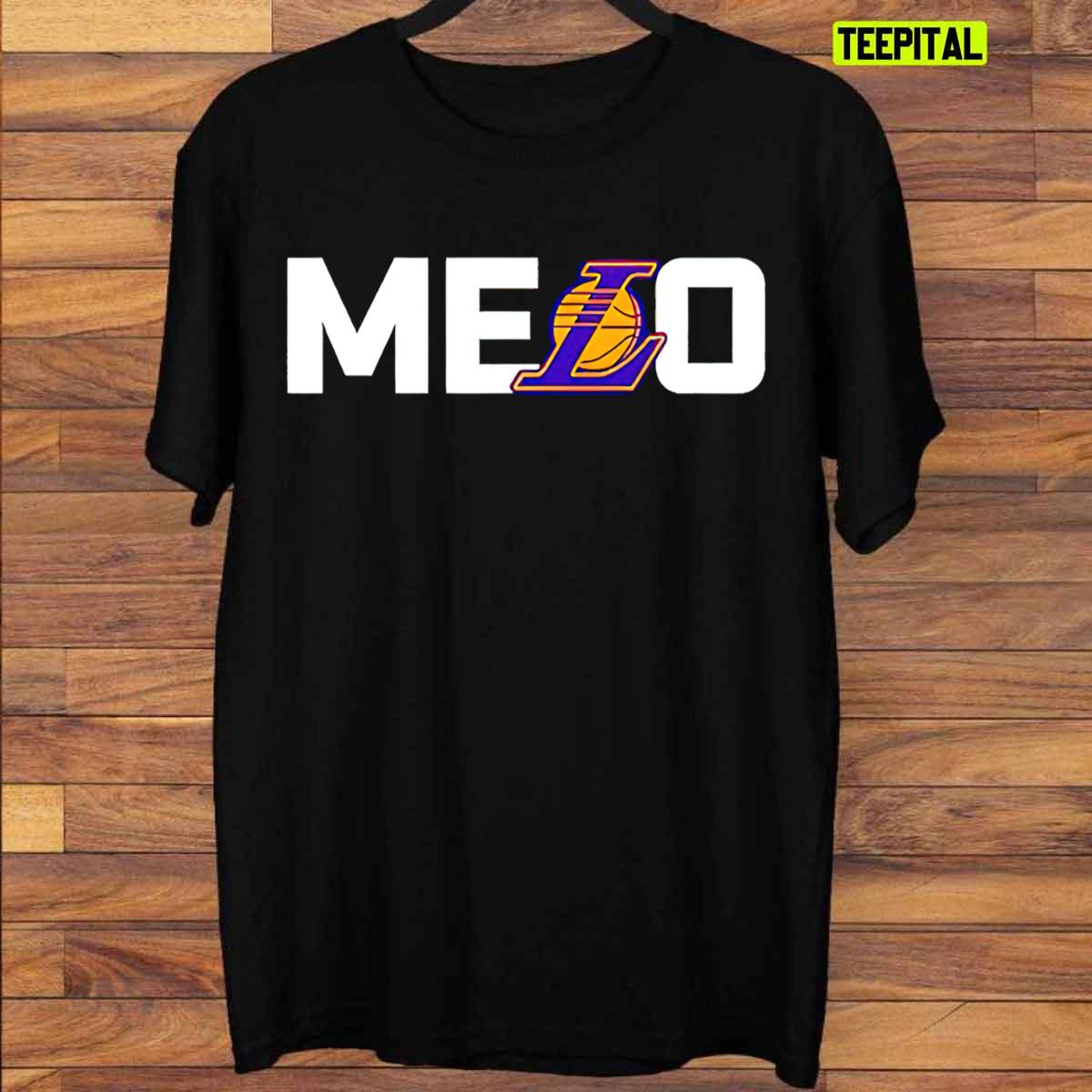 Melo Carmelo Anthony Los Angeles Lakers T-Shirt Melo Carmelo Anthony Los Angeles Lakers T-Shirt