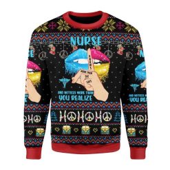Nurse Life Hippie Ugly Christmas Sweater 3D