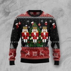 Nutcracker Christmas Tree All Over Printed Xmas Sweater