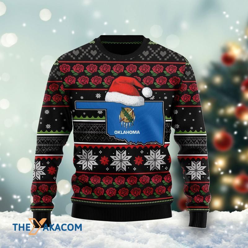 Oklahoma Rose Awesome Christmas 3D Sweater Oklahoma Rose Awesome Christmas 3D Sweater