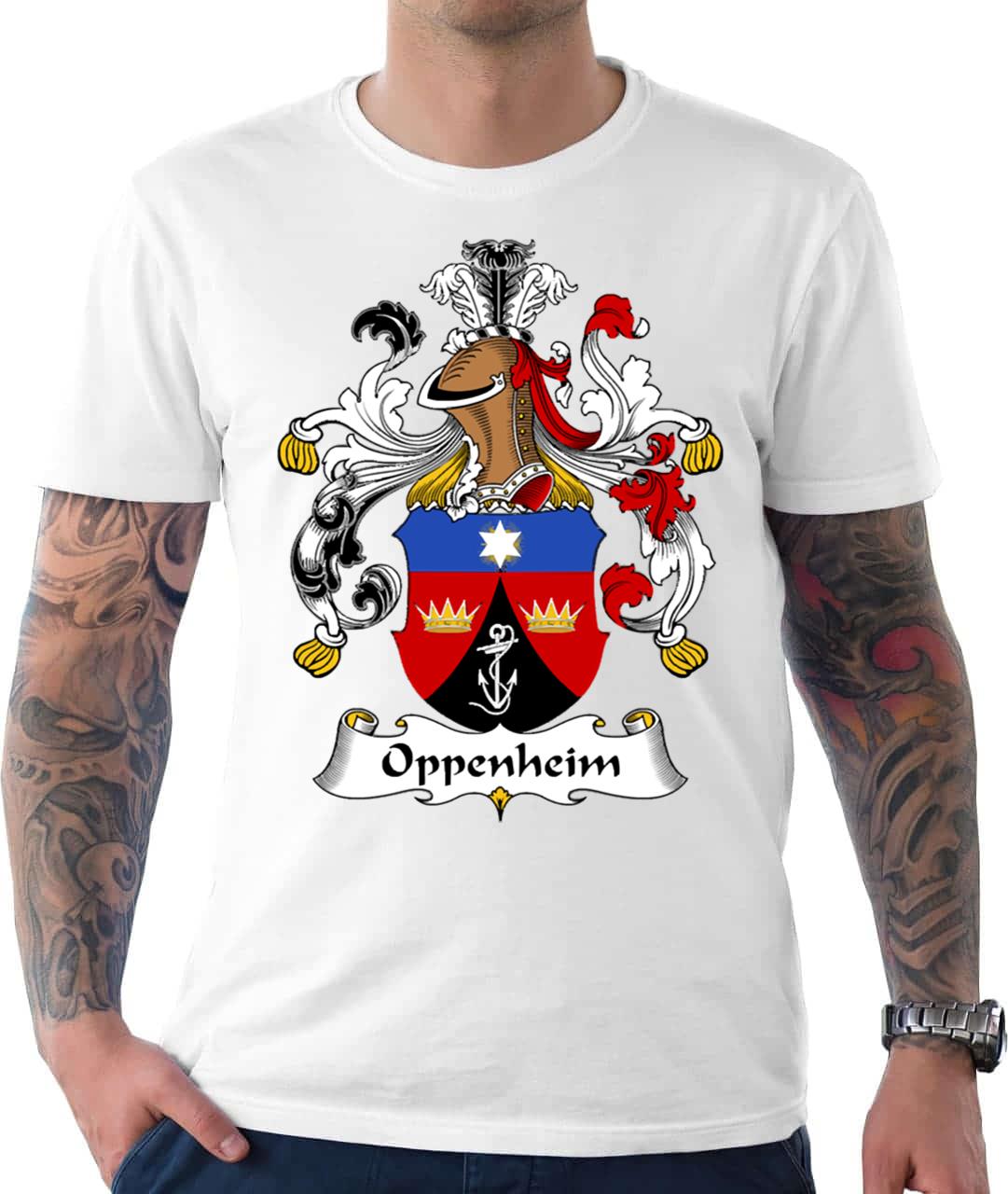 Oppenheim Coat of Arms - Family Crest Unisex T-Shirt Oppenheim Coat of Arms - Family Crest Unisex T-Shirt