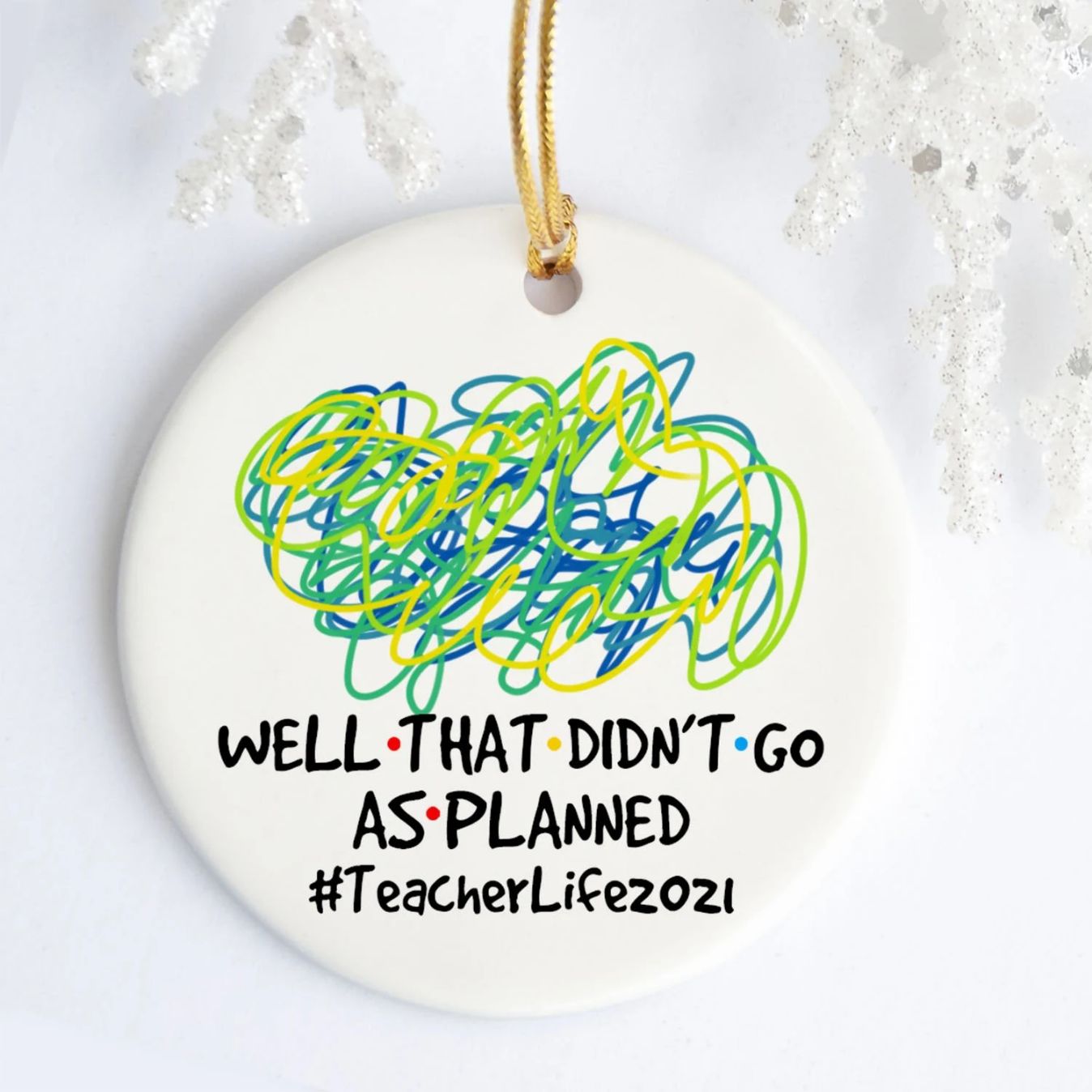 Personalized Well That Didn'T Go As Planned Teacher Life Ative Christmas 2021 Ornament Personalized Well That Didn'T Go As Planned Teacher Life Ative Christmas 2021 Ornament