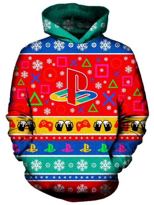 Playstation Christmas Pullover And Zipped 3D Hoodie Playstation Christmas Pullover And Zipped 3D Hoodie