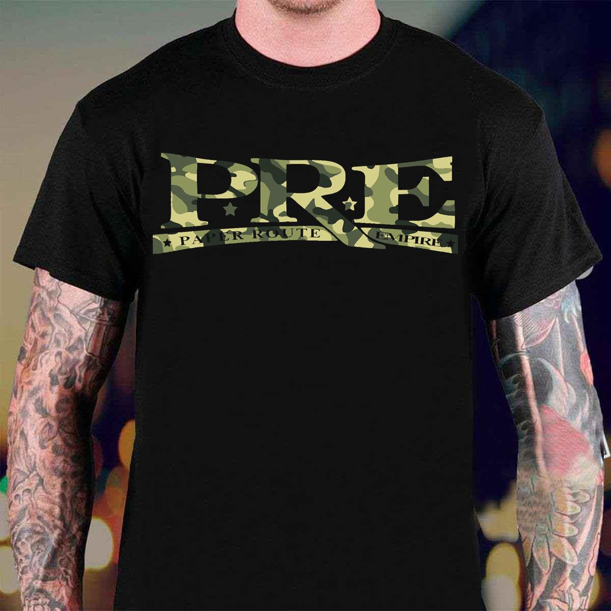 PRE2 Camo Camouflage Paper Route Empire T-Shirt PRE2 Camo Camouflage Paper Route Empire T-Shirt