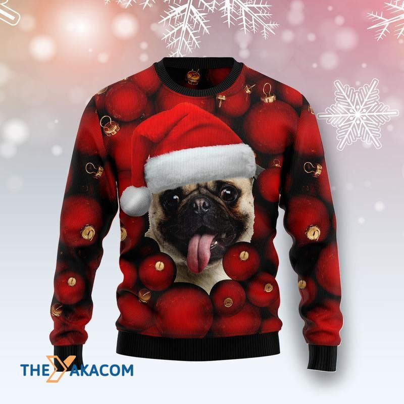 Pug Ornament Awesome Gift For Xmas 3D Sweater Pug Ornament Awesome Gift For Xmas 3D Sweater
