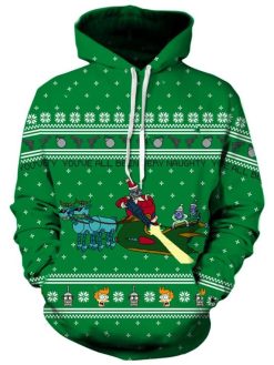 Robot Santa Funny Christmas Pullover And Zipped 3D Hoodie