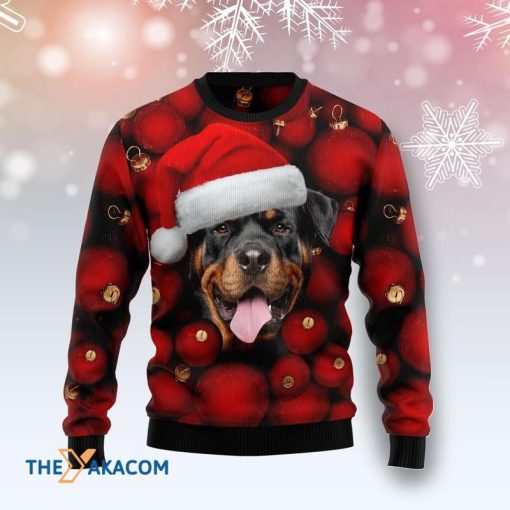 Rottweiler Ornament Awesome Sweater 3D Christmas