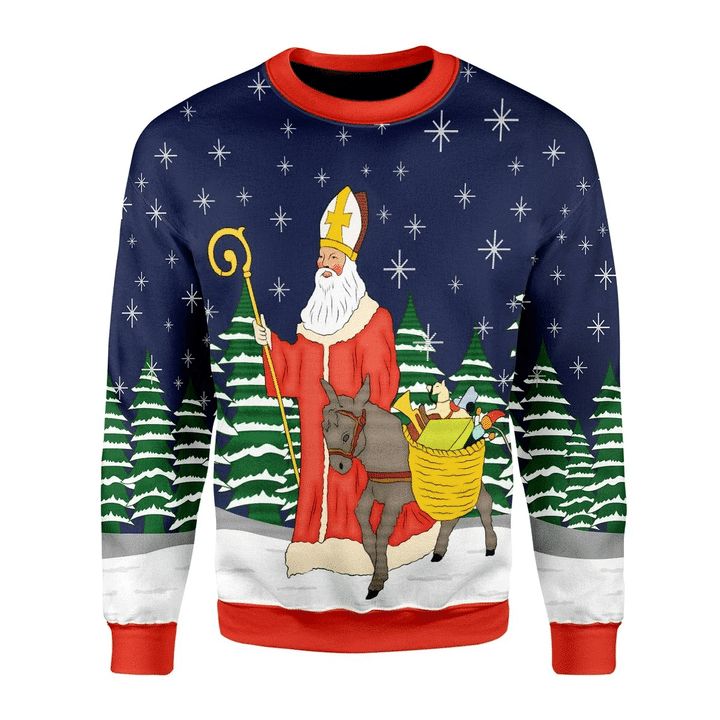 Saint Nicholas Awesome Christmas 3D Sweater Saint Nicholas Awesome Christmas 3D Sweater