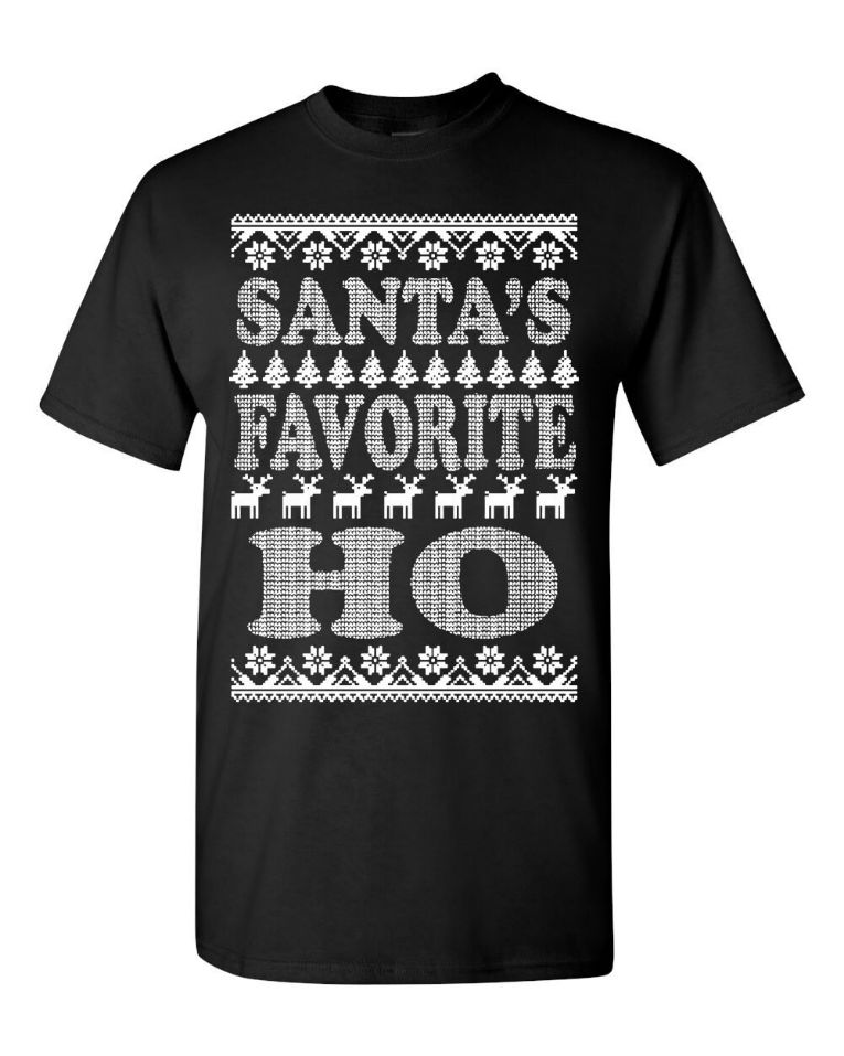 Santa's Favorite Ho Ugly Christmas Sweater Shirt Santa's Favorite Ho Ugly Christmas Sweater Shirt
